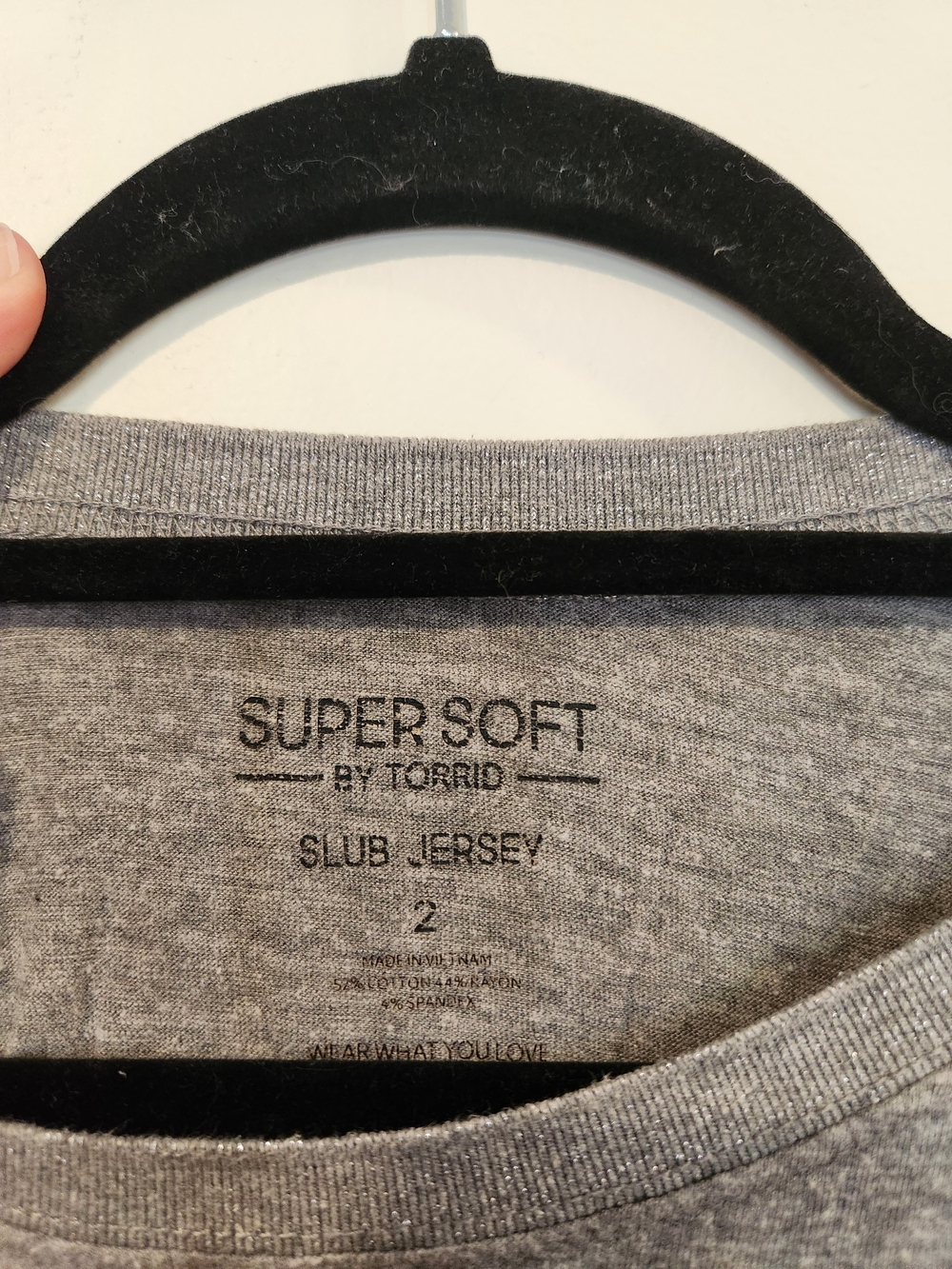torrid Gray 'Super Soft' Slub Jersey Tee - Picture 3 of 3
